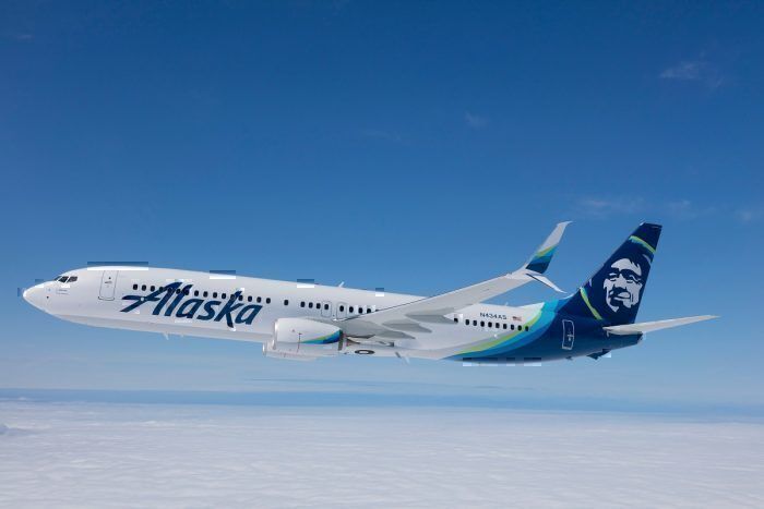 Alaska Air jet in flight