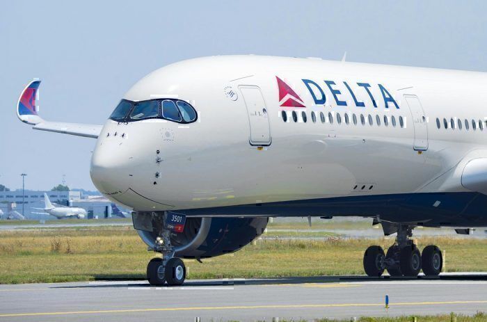 Delta Air Lines A350 on taxiway