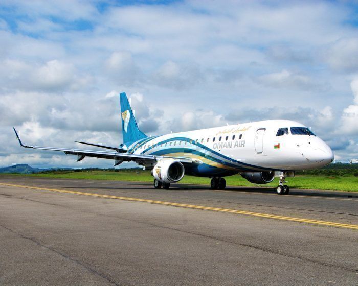 Oman Air jet on taxiway