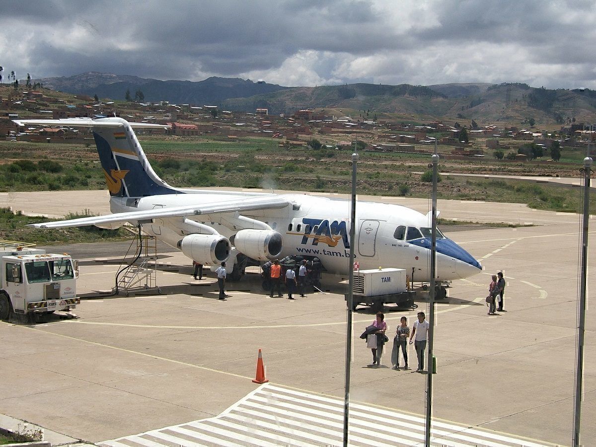 TAM Bolivia jet on tarmac