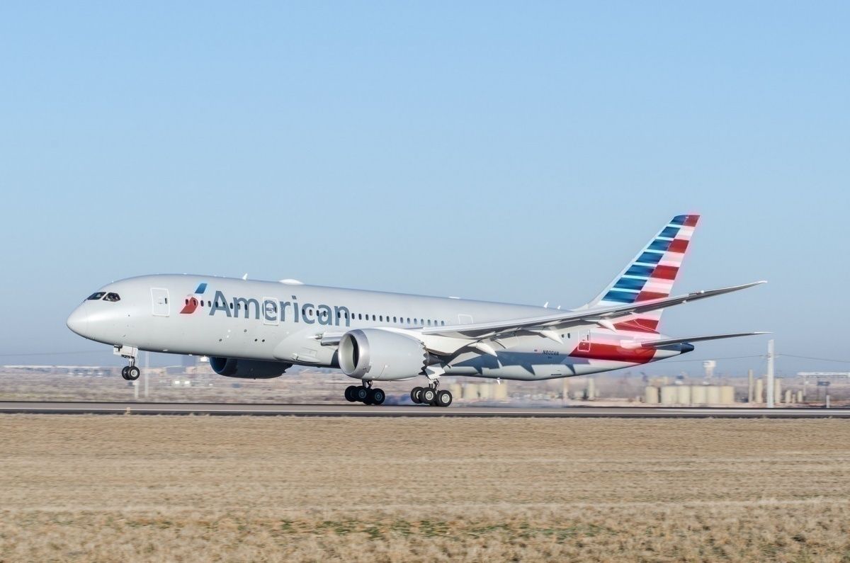 An American Airlines Boeing 787