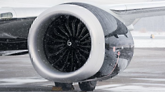 A Boeing 737 MAX aircraft engine