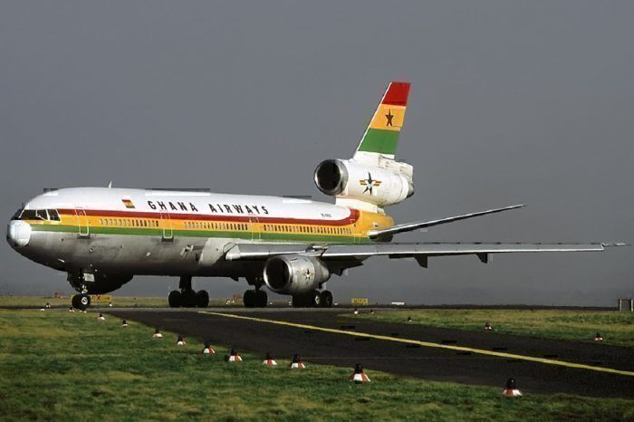 Ghana Airways jet on taxiway
