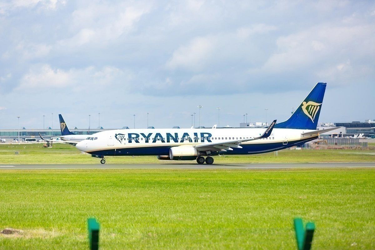 Ryanair jet on ground