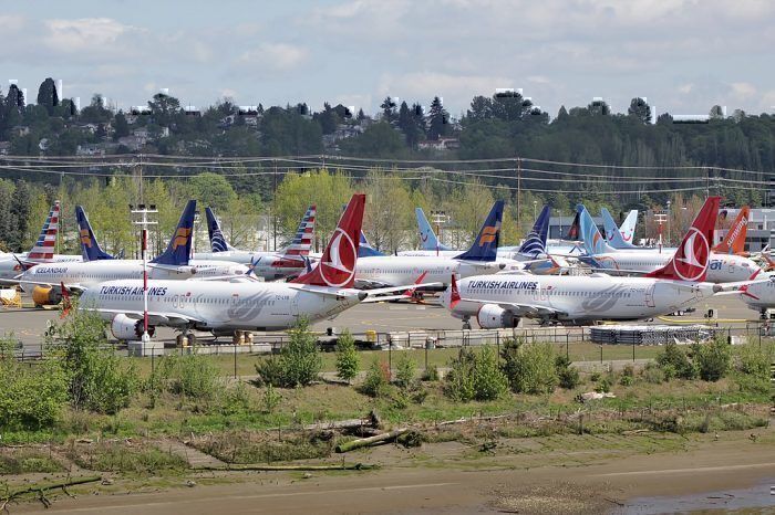 Grounded Boeing 737 MAX in Seatlle