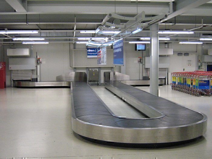 Empty baggage carousel