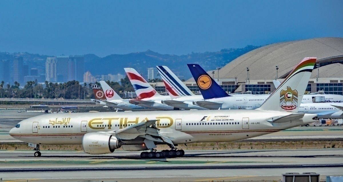 Etihad, BA, Lufthansa at airport