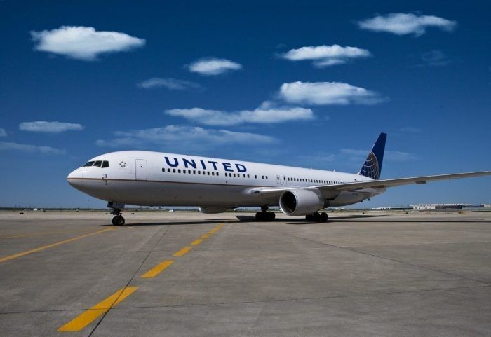 United Airlines Aircraft At Airport