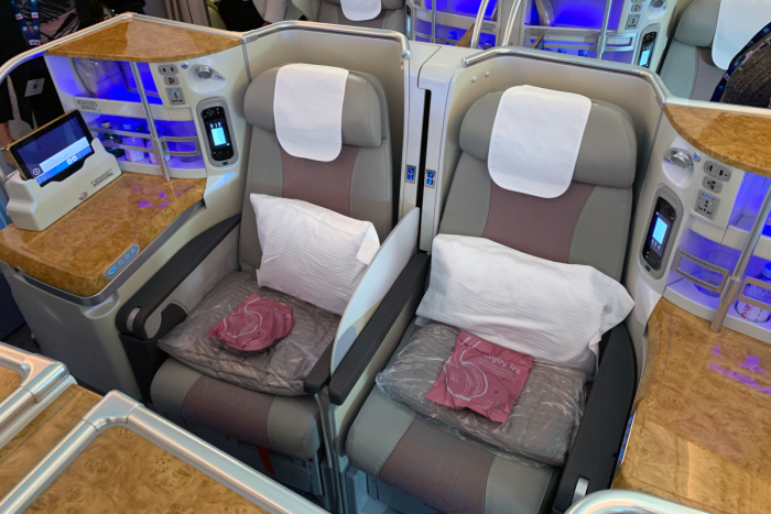 Emirates, Airbus A380, Business Class Seats