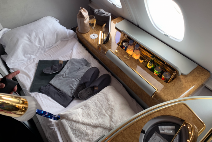 Emirates, First Class, Bed