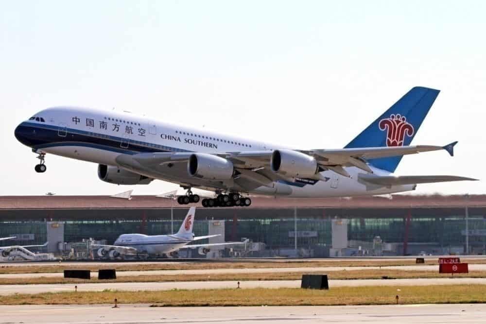 Getty China Southern Airplane takeoff