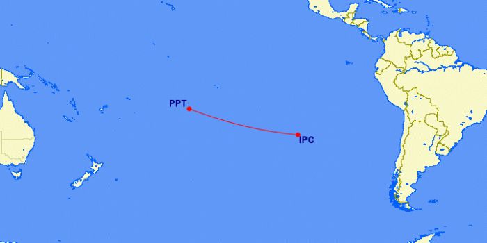 PPT to easter island route