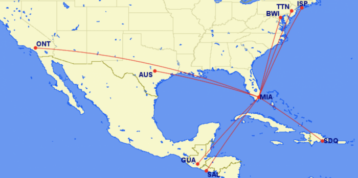 Miami new routes in 2020