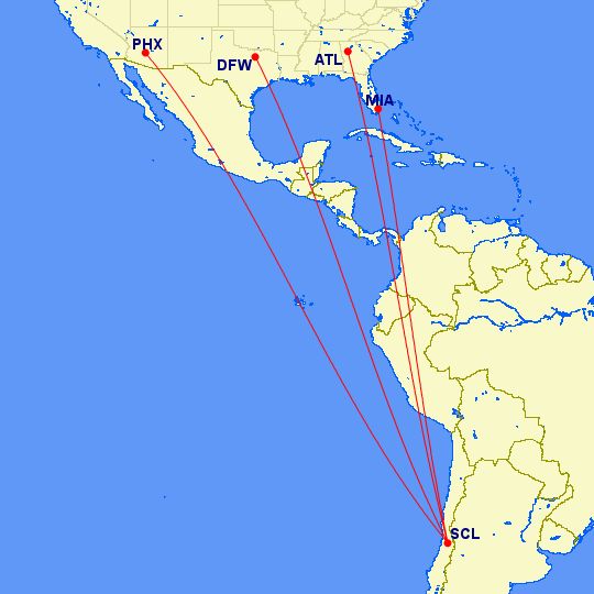 A321XLR-routes from santiago