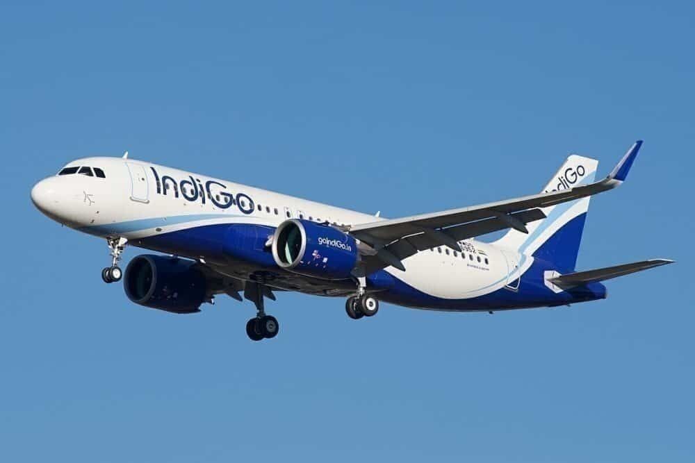Indigo A320neo in the air