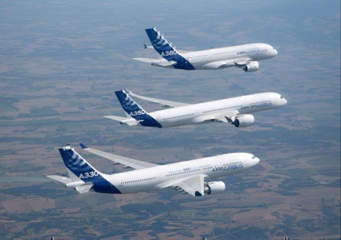 Airbus widebody flight