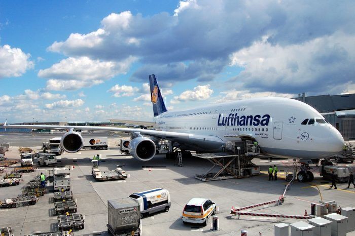 Lufthansa A380 on ground