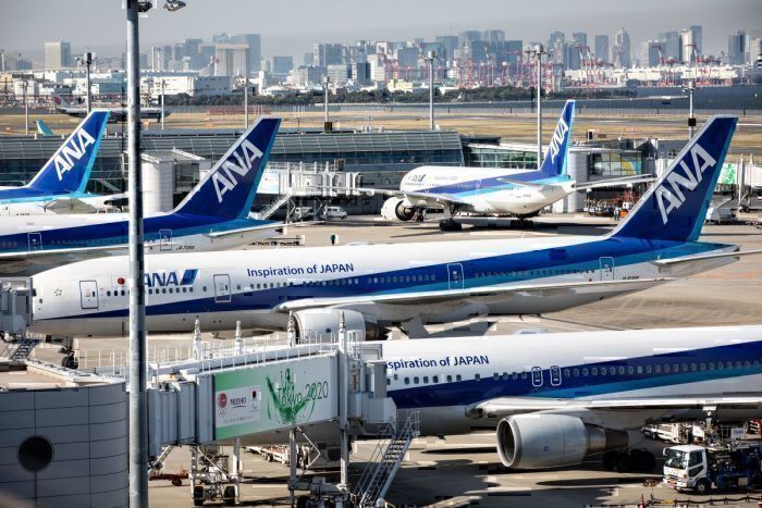 ANA aircraft at Tokyo Airport