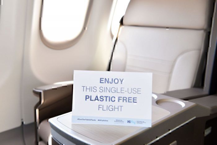 Airlines like Hi Fly, Ryanair and Emirates are eliminating the use of plastic in their flights