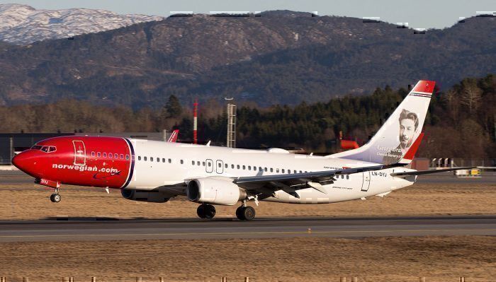 Norwegian Boeing 737 take off