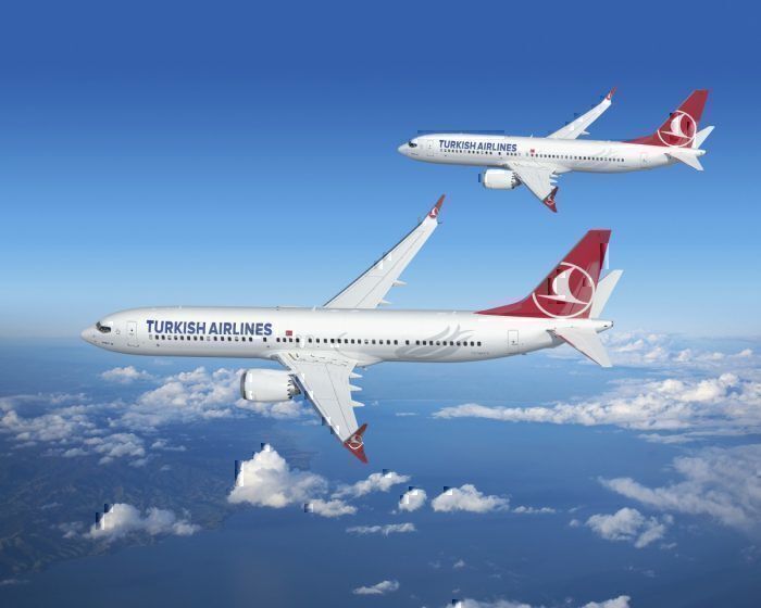 Boeing MAX aircraft with Turkish Airlines livery