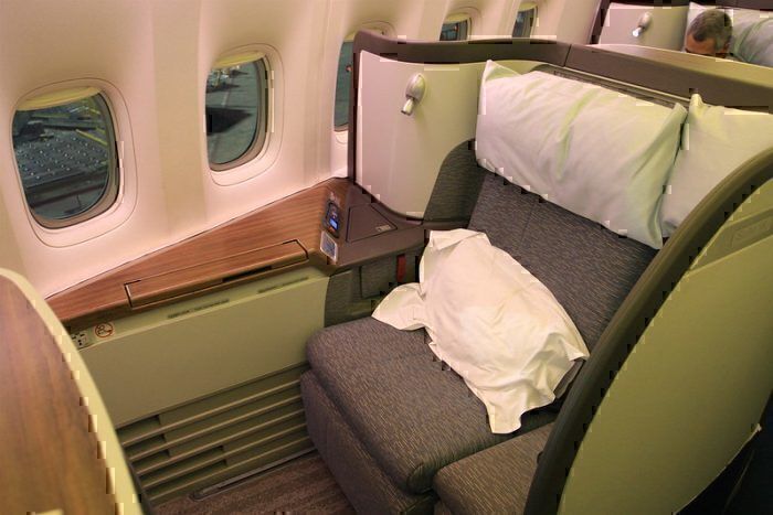 First class seat on Cathay Pacific's Boeing 777-300ER