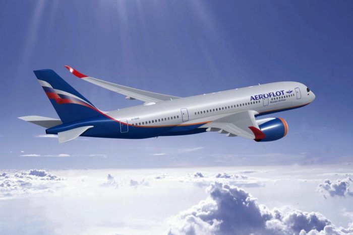 Aeroflot, Airbus A350, First Flight