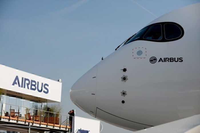 Airbus aircraft outside Airbus