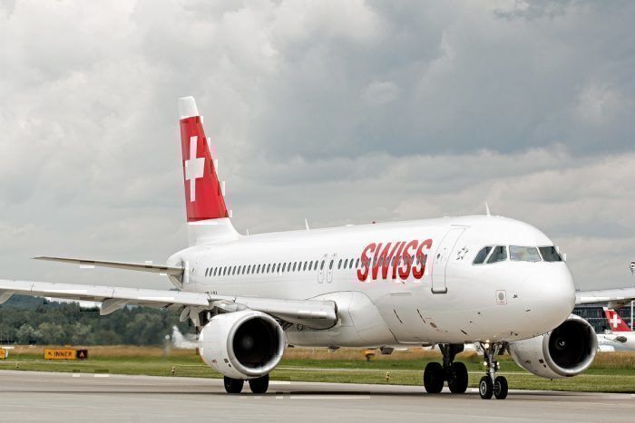 Swiss Airlines Airbus Zurich airport