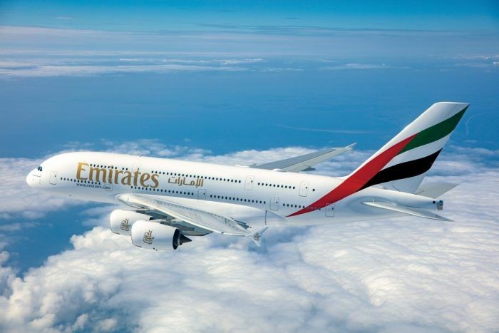 Emirates Airbus A380 Flying