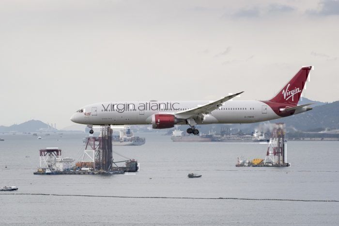 Virgin Atlantic 787-9 in Hong Kong