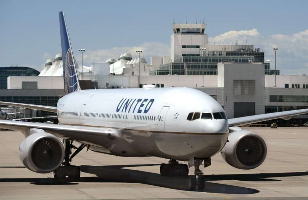 United plane runway getty images