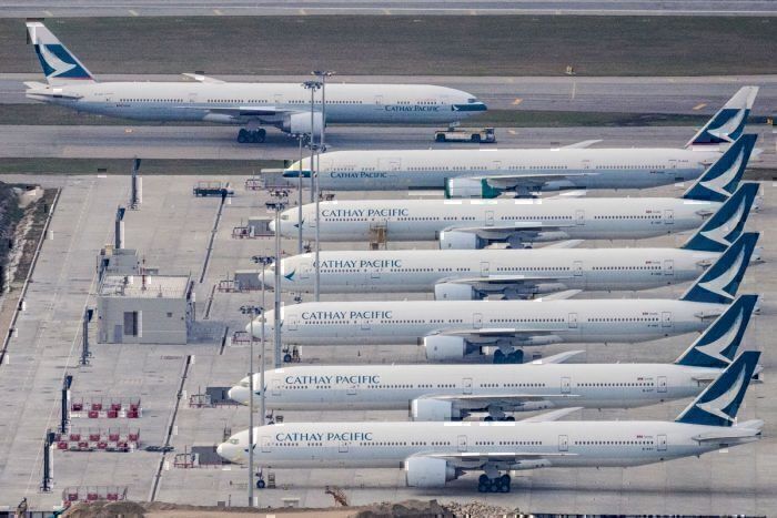 Cathay Pacific grounded getty images