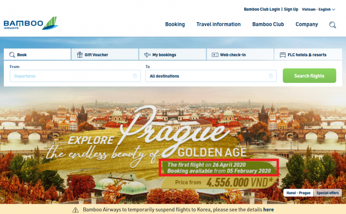 Bamboo Airways, Europe Delay, Prague