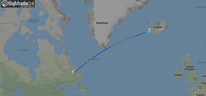 Goose Bay to Iceland