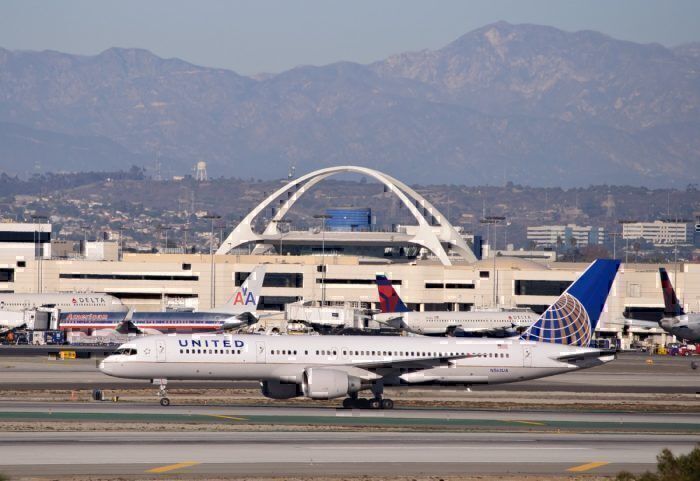 United and Delta and American on runway