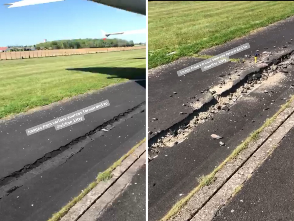 British Airways, Airbus A380, Taxiway Damage