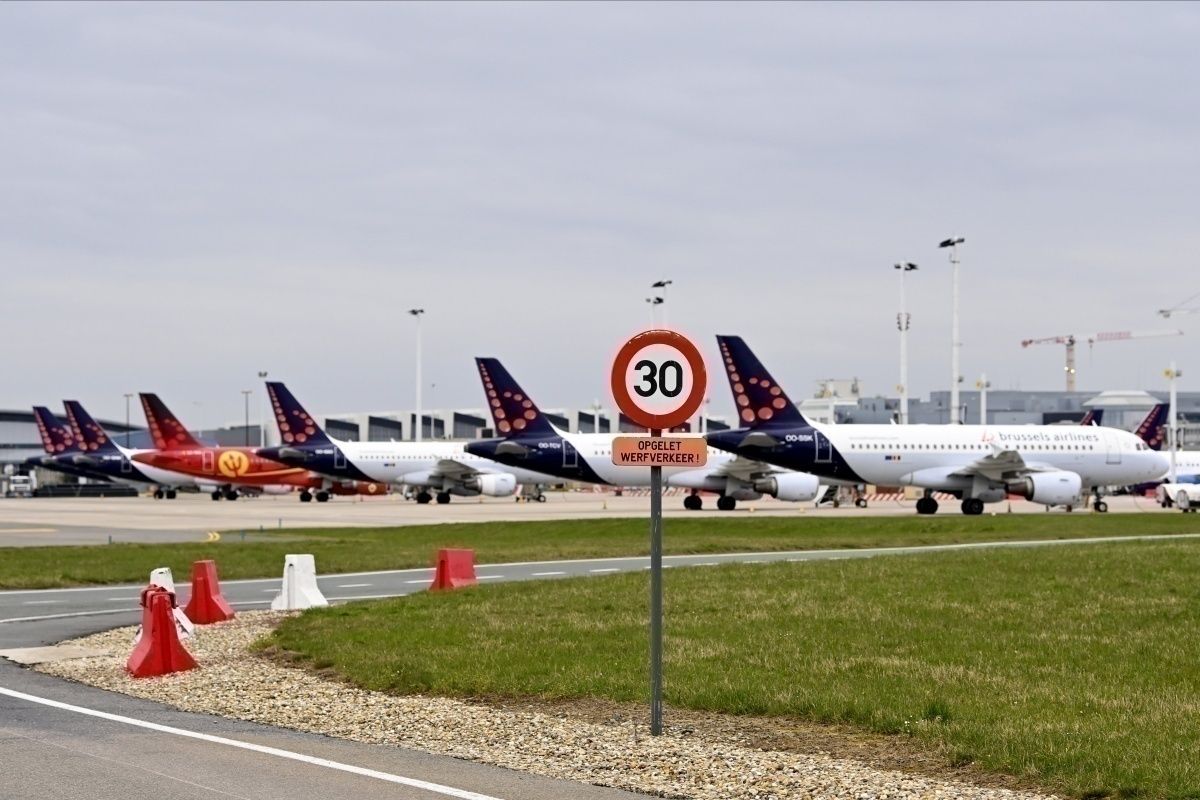Brussels Airlines parked