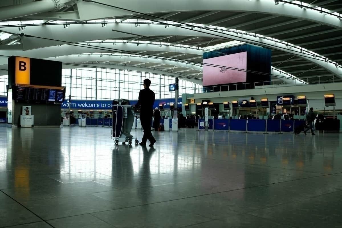 empty Heathrow terminal