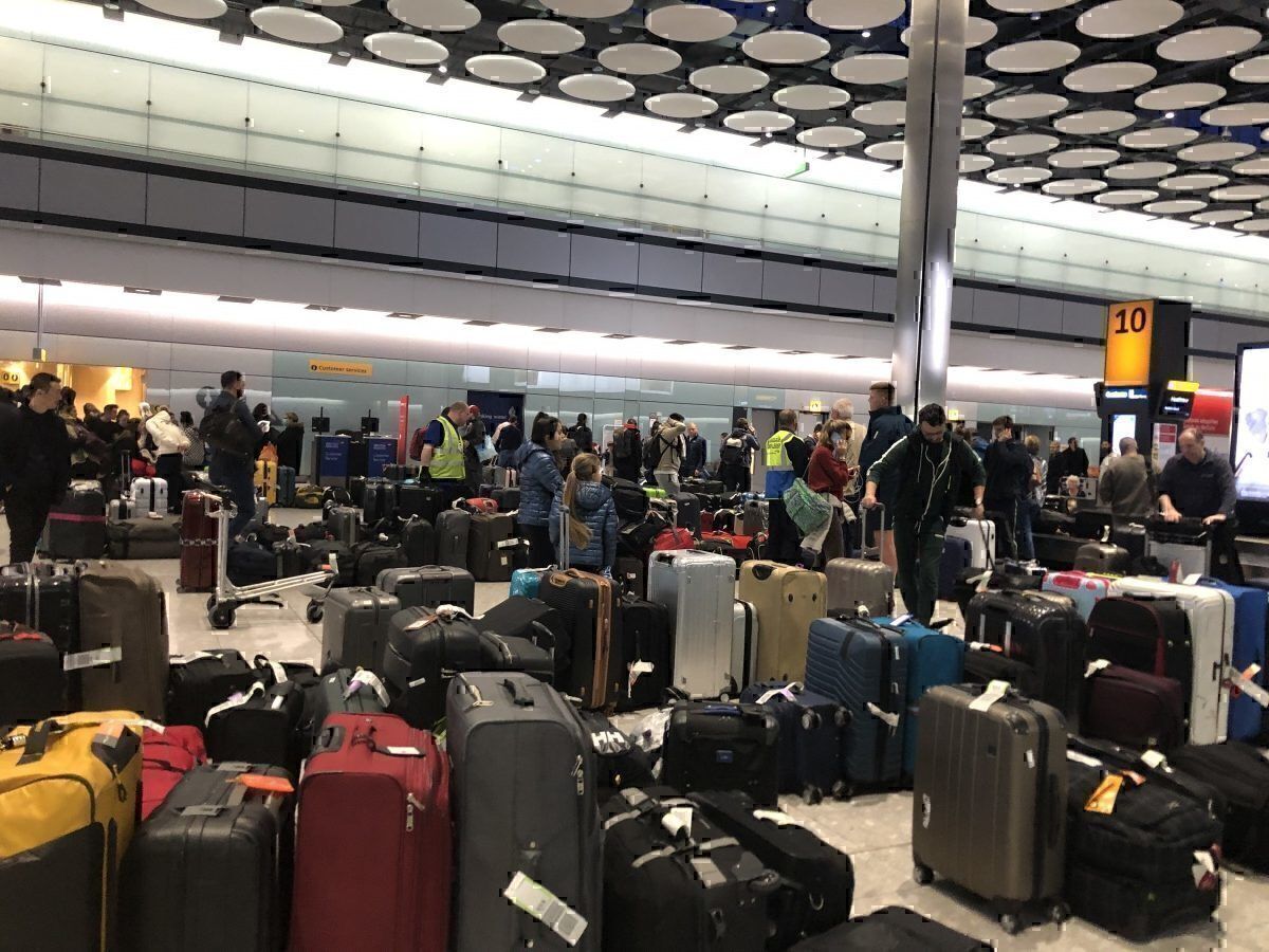 British Airways suitcase area Terminal 5