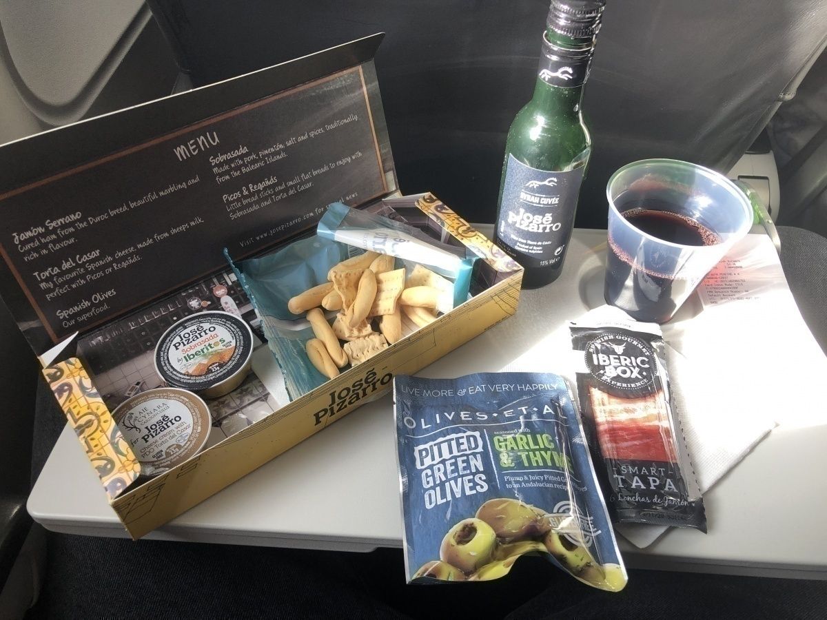 British Airways in-flight food purchase meal deal