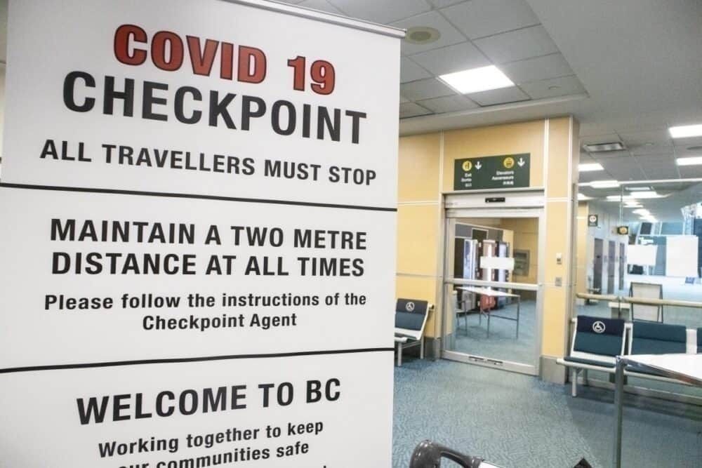 Vancouver International Airport Covid-19 checkpoint