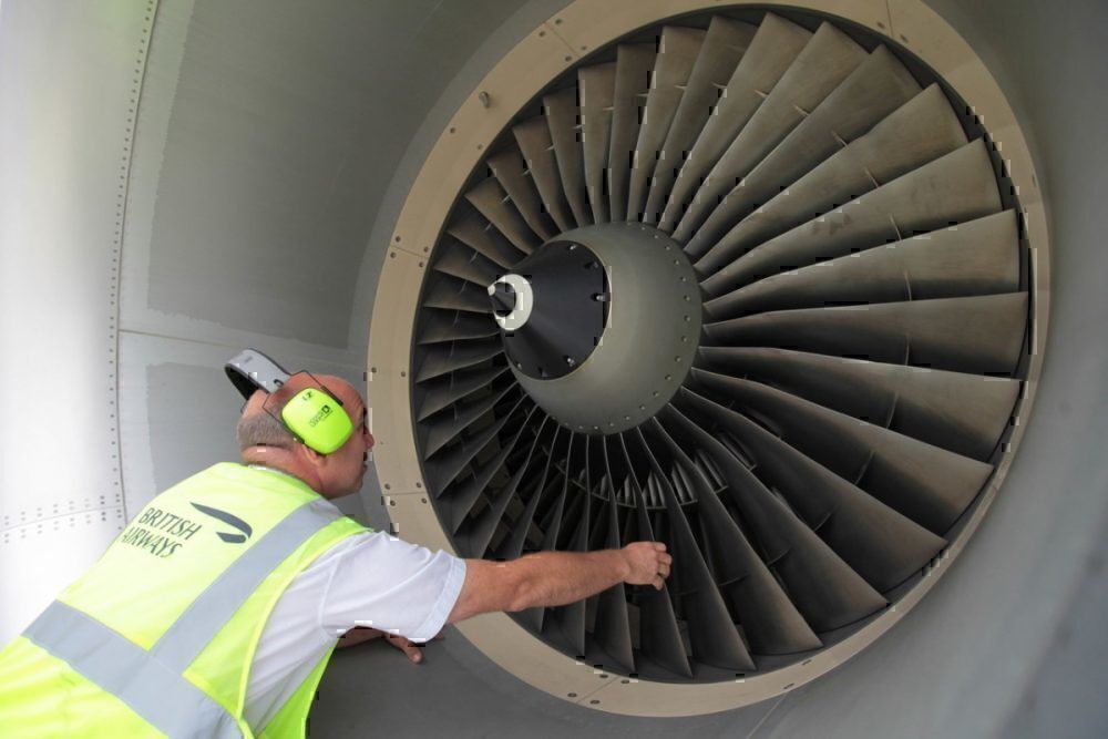 British Airways engine inspection