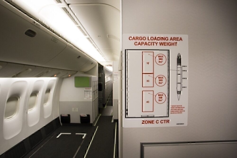Air Canada cargo information print out