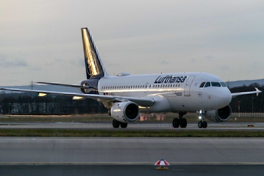 Lufthansa sunset