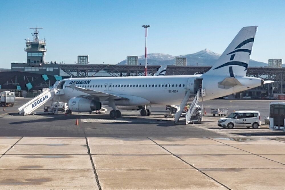 Aegean Airlines A320 at Thessaloniki Airport