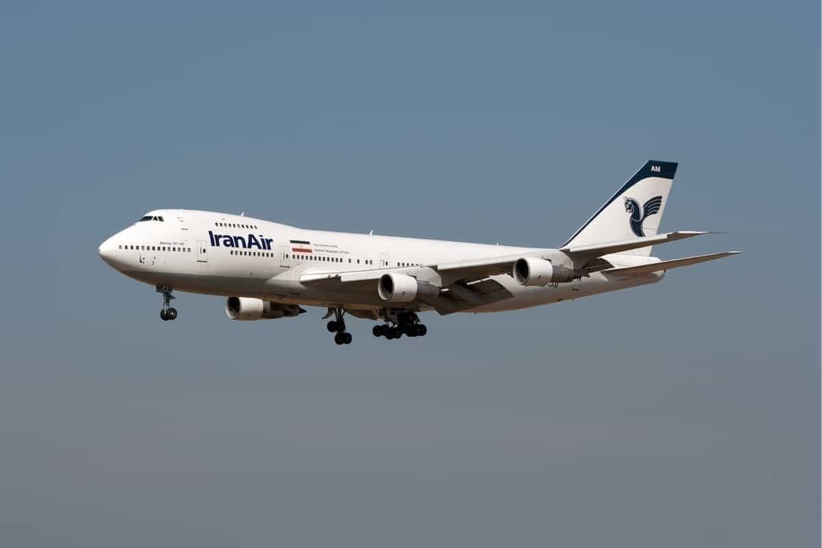 An Iran Air Boeing 747-100 lands at Rome fiumicino in 2009. Photo by Fabrizio Gandolfo/SOPA Images/LightRocket via Getty