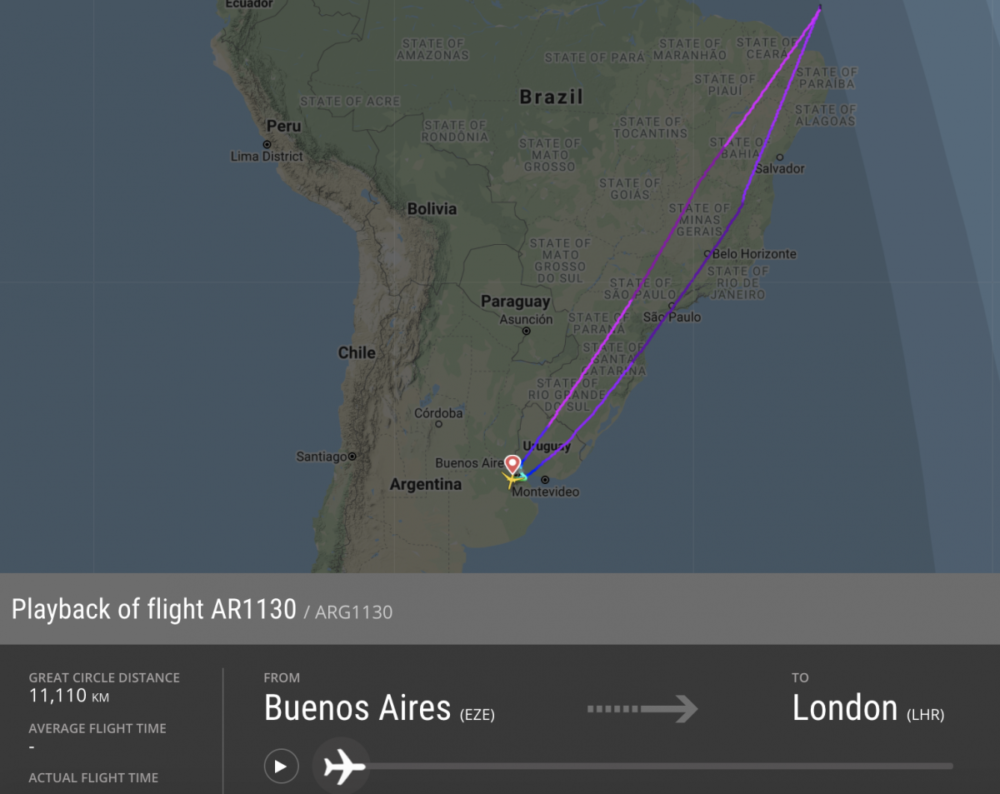 A330-200 route