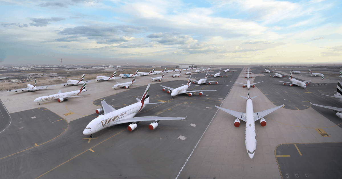 Emirates, Airbus A380, Storage