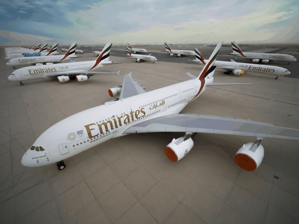 Emirates, Airbus A380, Storage